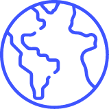 Illustrazione di un globo terrestre, che rappresenta la presenza globale di Eurofins Genoma in 42 nazioni, evidenziando la loro portata internazionale nella diagnosi molecolare.